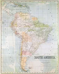 Karte von Südamerika